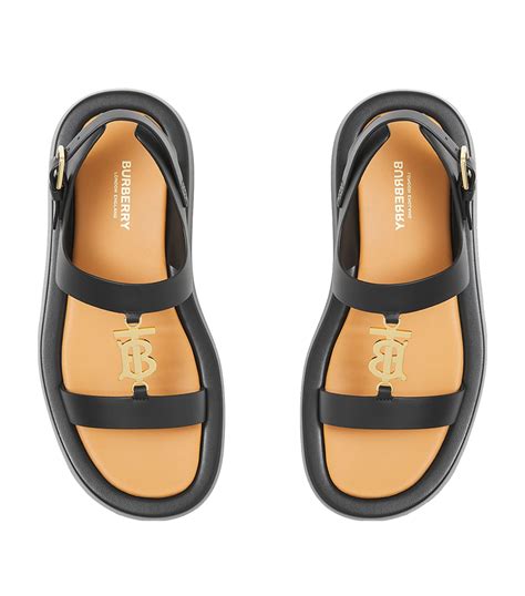 burberry leather sandals|burberry monogram leather sandals.